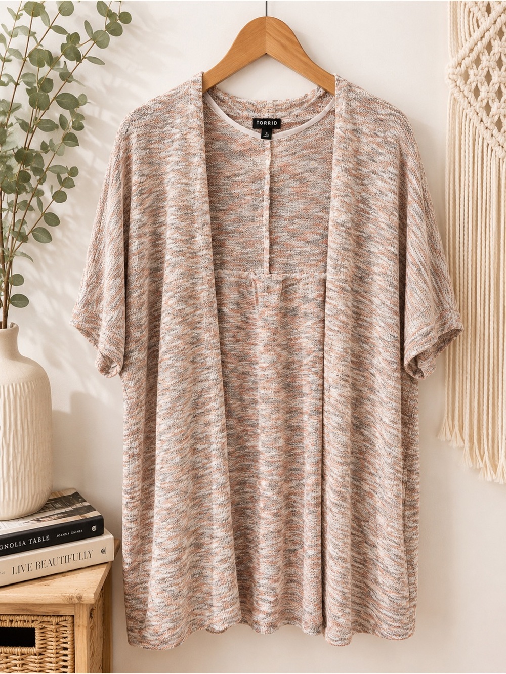 Torrid Multi Space Dye Hacci & Lurex Dolman Cardigan 2X NWT